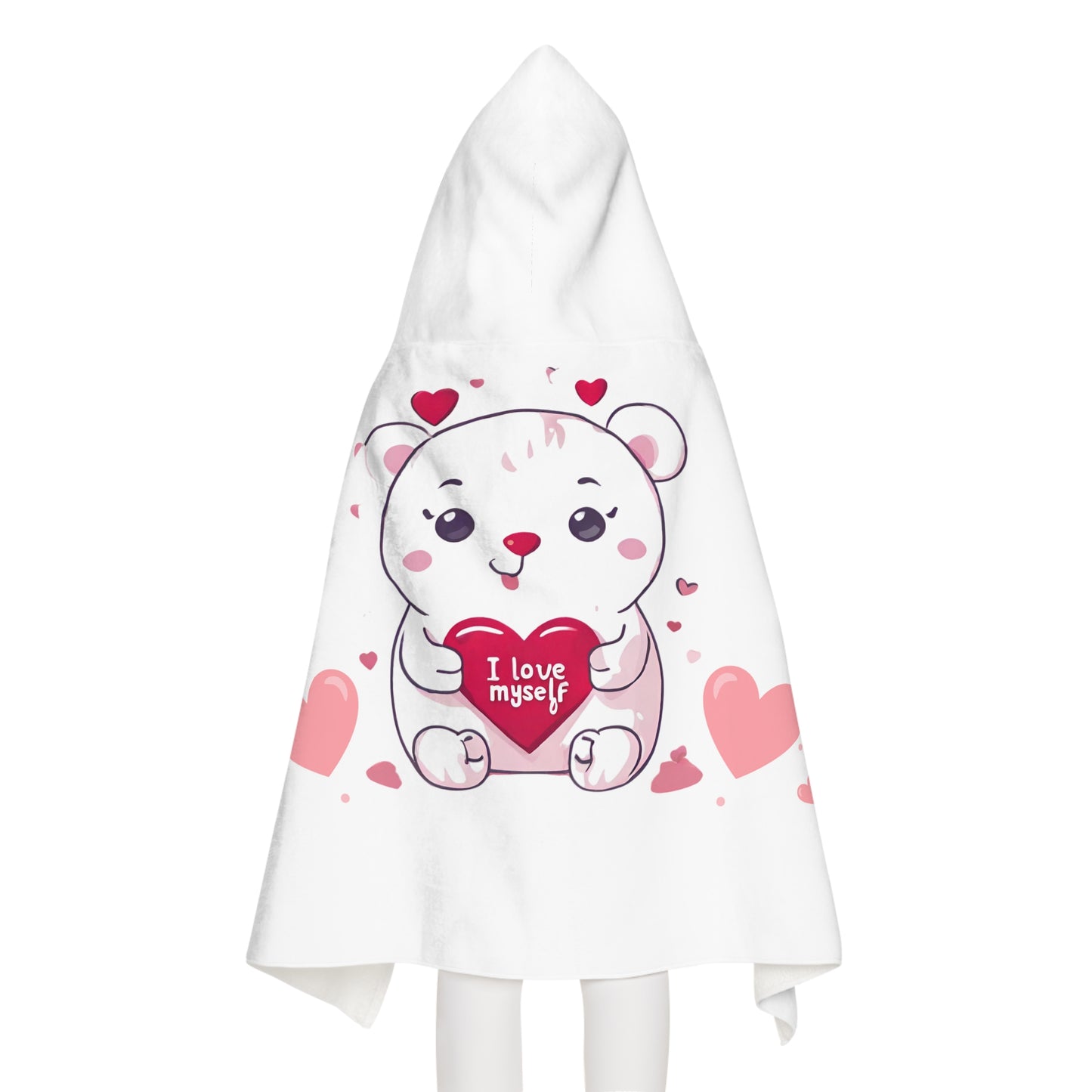 Youth Hooded Towel personalized gift for kids positive affirmation for self love