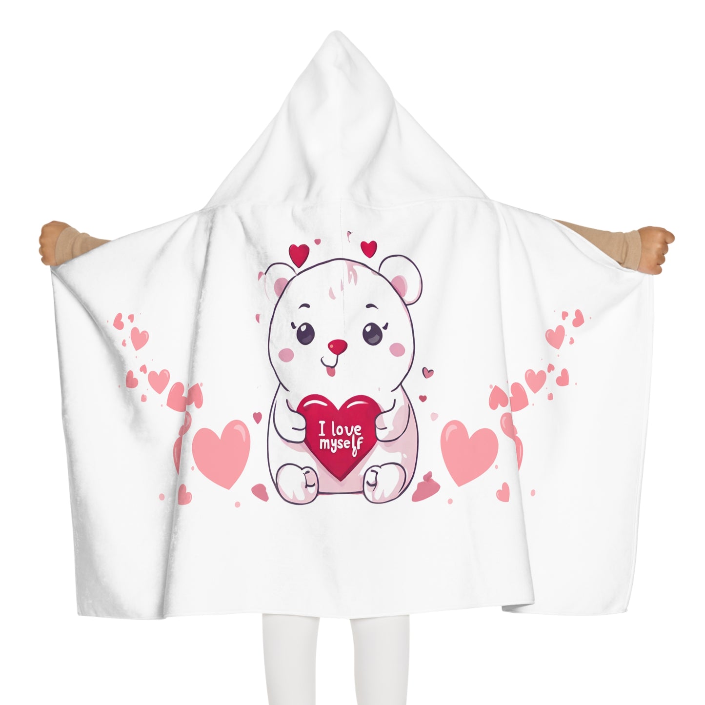 Youth Hooded Towel personalized gift for kids positive affirmation for self love