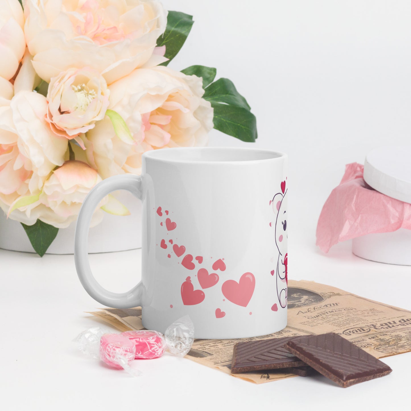 White glossy mug gifts "I love myself" for self love
